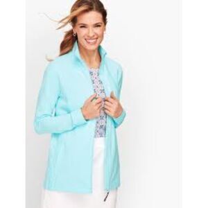 Talbots Everyday Yoga Teal Full Zip Lightweight Travel Jacket Size XL NWT